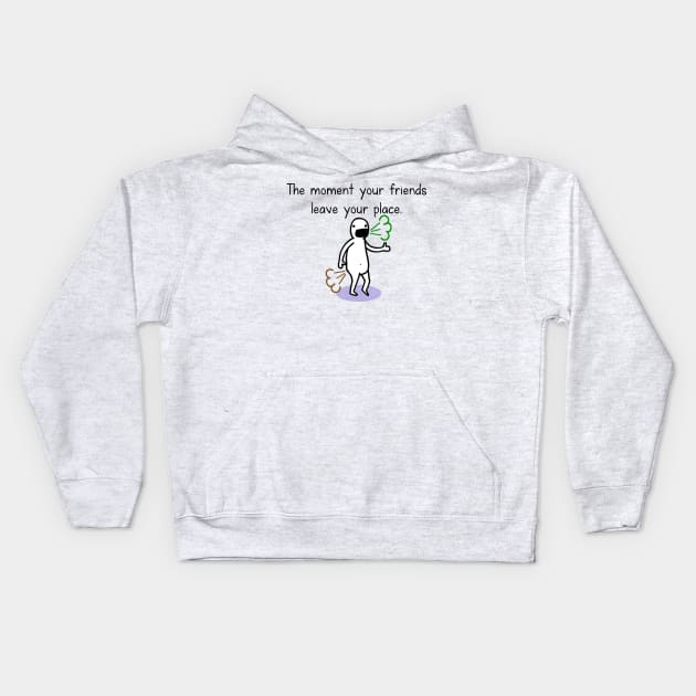 Belching relief Kids Hoodie by hungryfatcat